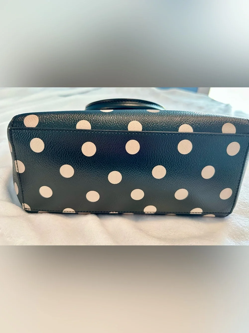 kate spade Camryn Wellesley Black & Cream Polka Dot Handbag W/ Matching Wallet